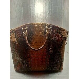 Brahmin Large Duxbury Ombre Reptilian Embossed Croc Satchel